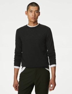 Pure Extra Fine Merino Wool Crew Neck Jumper