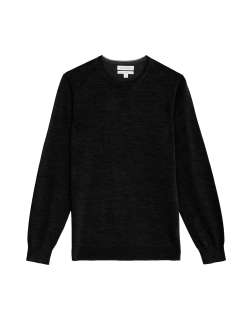 Pure Extra Fine Merino Wool Crew Neck Jumper