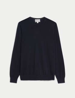 Pure Extra Fine Merino Wool Crew Neck Jumper