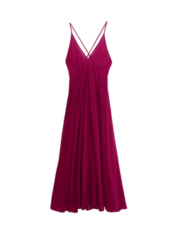 Pure Cotton Strappy V-Neck Maxi Beach Dress