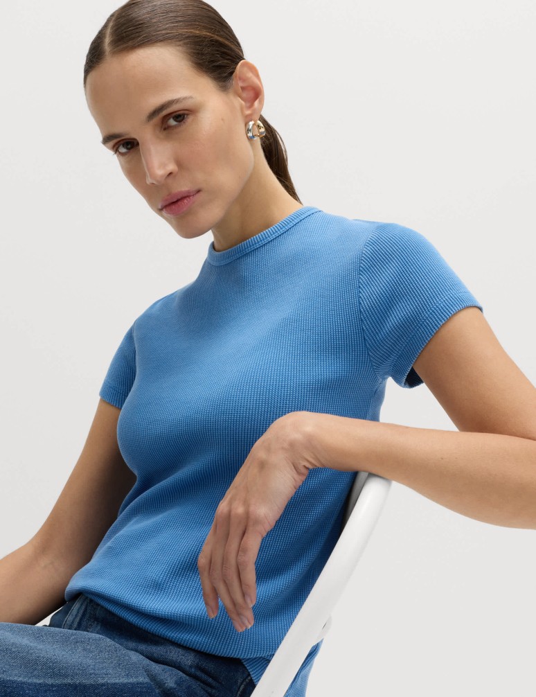 Pure Cotton Waffle T-Shirt