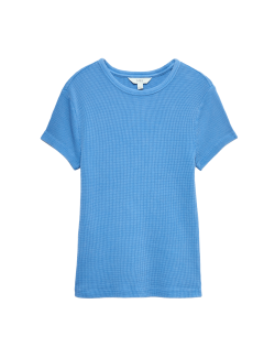 Pure Cotton Waffle T-Shirt