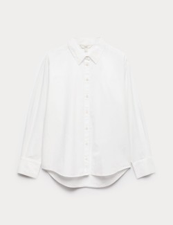 Pure Cotton Collared Button Through Shirt