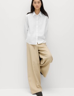 Pure Cotton Collared Button Through Shirt