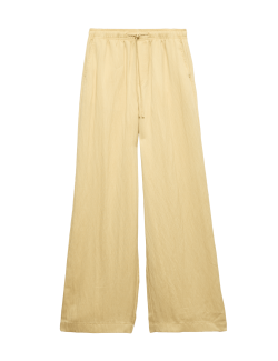 Kalhoty se stahovací šňůrkou, širokými nohavicemi a vysokým podílem lyocellu