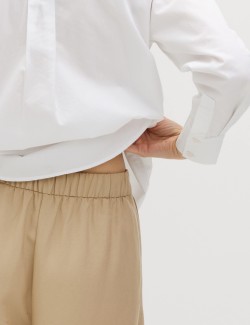 Kalhoty Palazzo s vysokým podílem lyocellu a příměsí lnu