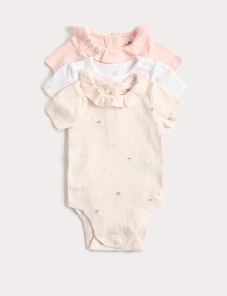 3 Pack Cotton Rich Cupcake Bodysuits (6½lbs-3 Yrs)