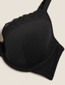 Lace Padded Plunge Underwired Bra A-E