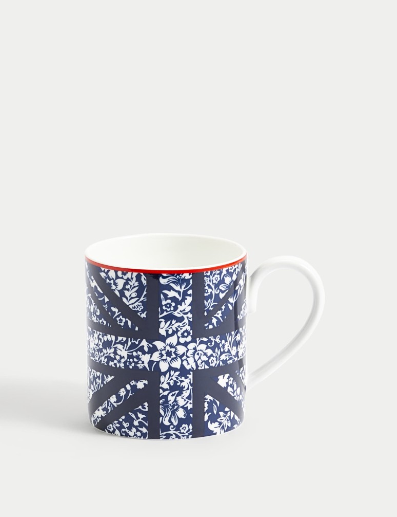 Floral Union Jack Mug