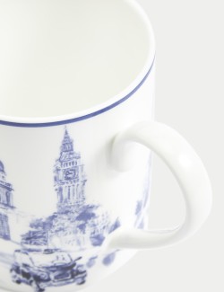 London Navy Toile Mug