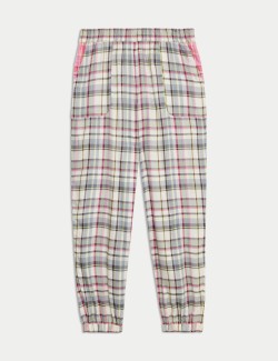 Checked Cuffed Hem Pyjama Bottoms