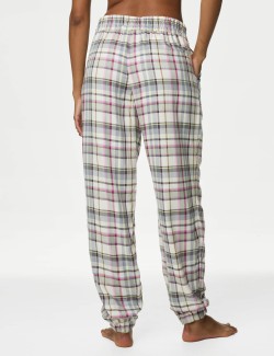 Checked Cuffed Hem Pyjama Bottoms