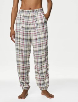 Checked Cuffed Hem Pyjama Bottoms