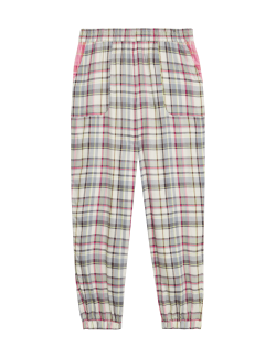 Checked Cuffed Hem Pyjama Bottoms