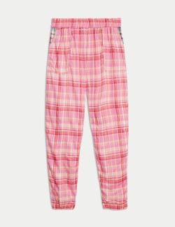 Checked Cuffed Hem Pyjama Bottoms