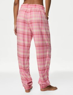 Checked Cuffed Hem Pyjama Bottoms