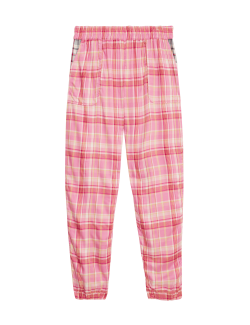 Checked Cuffed Hem Pyjama Bottoms