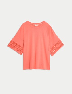 Cotton Modal Embroidered Pyjama Top