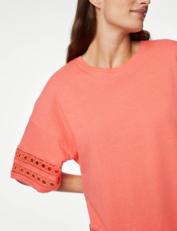 Cotton Modal Embroidered Pyjama Top