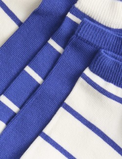 Pruhované krátké ponožky Trainer Liners™, sada 5 párů (6 malé – 7 velké)