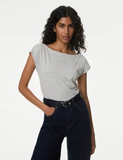 Cotton Modal Ruched Top