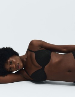 Body Lace Wired Demi Cup Bra (A-E)