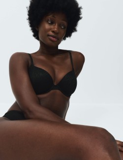 Body Lace Wired Demi Cup Bra (A-E)