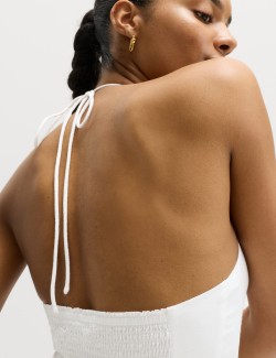 Cutout Embroidered Midaxi Beach Dress