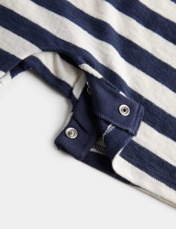 Pure Cotton Jersey Striped Romper (0-3 Yrs)