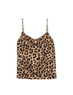 Animal Print V-Neck Regular Fit Cami Top