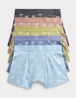 5 Pack Cotton Rich Patterned Trunks (5-16 Yrs)