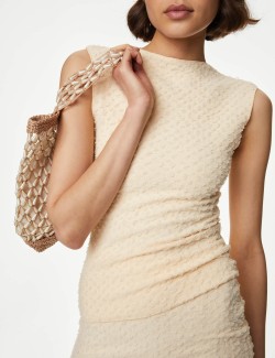 Textured High Neck Vest Top