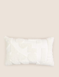 Cotton Rich Geometric Bolster Cushion