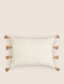 Pure Cotton Textured Bolster Cushion