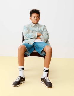 Maskáčové riflové tričko z čisté bavlny (2–16 let)