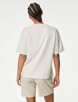 Pure Cotton Crew Neck Relaxed T-Shirt