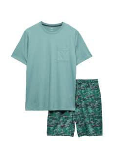 Pyžamová souprava z čisté bavlny s potiskem kaktusů