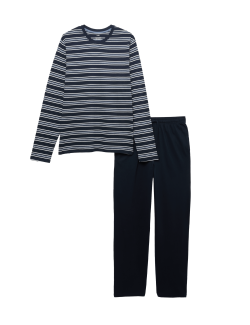 Pruhovaná pyžamová souprava z čisté bavlny