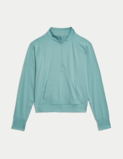 Funnel Neck Half Zip Yoga Top