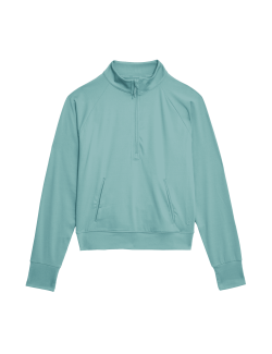 Funnel Neck Half Zip Yoga Top