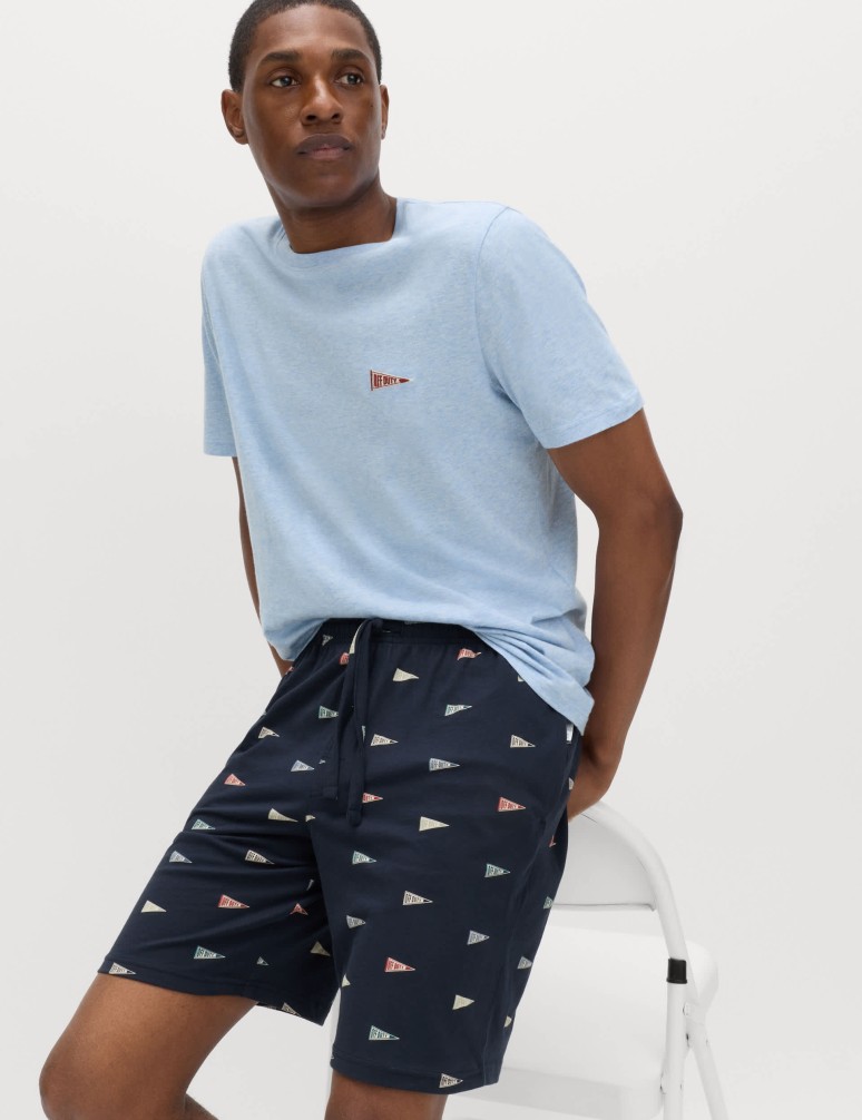 Pyžamová souprava z čisté bavlny s nápisem Off Duty