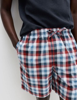 Kostkovaná pyžamová souprava z čisté bavlny