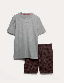 Pyžamová souprava ze 100% bavlny s geometrickým potiskem