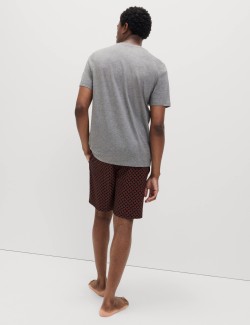 Pyžamová souprava ze 100% bavlny s geometrickým potiskem