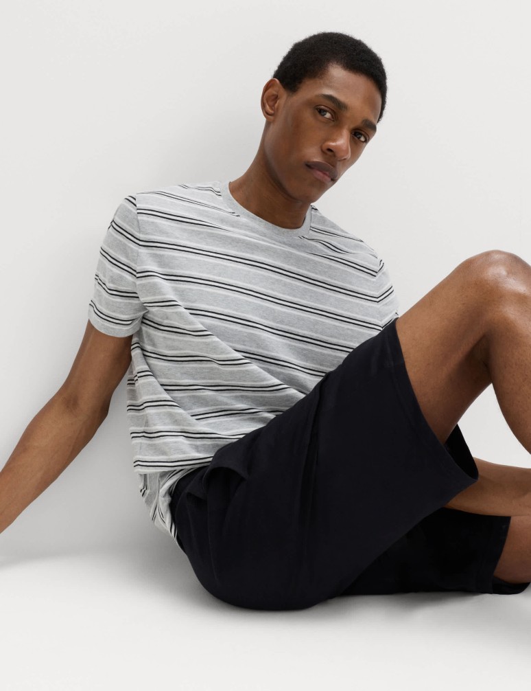 Pruhovaná pyžamová souprava z čisté bavlny