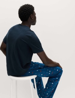 Pyžamová souprava z čisté bavlny s námořnickým potiskem