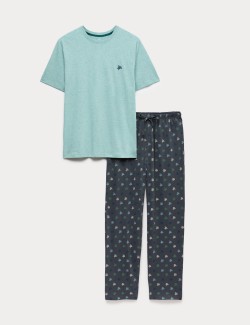 Pyžamová souprava z čisté bavlny s potiskem želvy