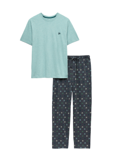 Pyžamová souprava z čisté bavlny s potiskem želvy