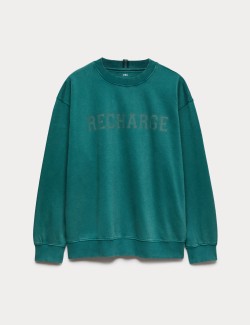 Pyžamový top s potiskem, s vysokým podílem bavlny