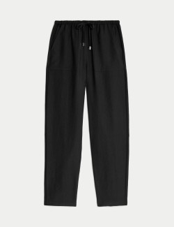 Lyocel Rich Tapered Ankle Grazer Trousers